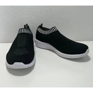 TIOSEBON Comfort Slip On Shoes Black Mesh Athletic 26701 Womens 36 US6